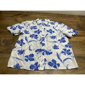 Trovata Birds Of Paradis Lena Blouse Short Sleeve Floral Size Small